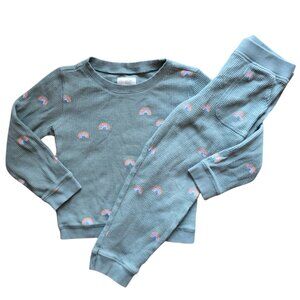 Little Planet Organic Cotton Rainbow Sweatsuit Girls Size 5